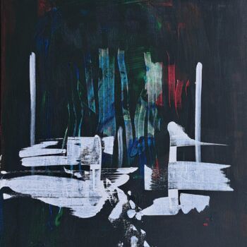 Painting titled "Vaisseau fantôme " by Jean Marc Bramy, Original Artwork, Acrylic