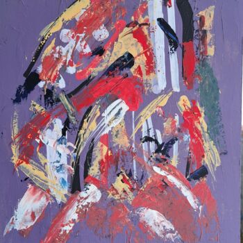 Peinture intitulée "Rouge, blanc, noir" par Jean Marc Bramy, Œuvre d'art originale, Acrylique