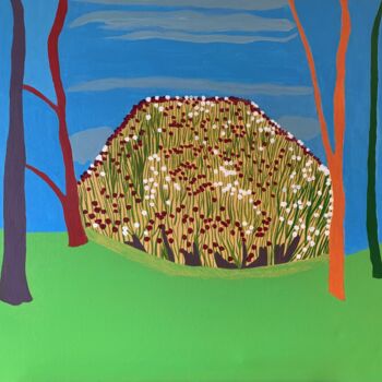 Peinture intitulée "Flore" par Violette Guardia Decoin, Œuvre d'art originale, Acrylique Monté sur Châssis en bois
