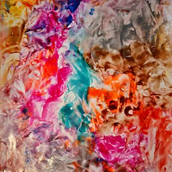 Peinture intitulée "Spring comes to me" par Zahia, Œuvre d'art originale, Acrylique