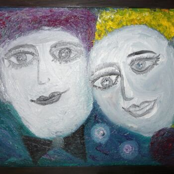 Painting titled "Le Bonheur ✨" by Lumina Wang, Original Artwork, Oil