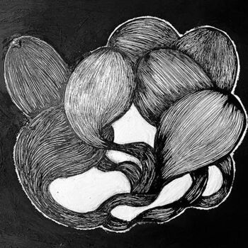 Rysunek zatytułowany „BOUND 62” autorstwa Brigitte Nahon, Oryginalna praca, Atrament