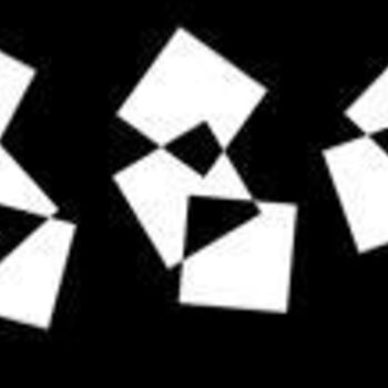 Drawing titled "Three weightless sq…" by Alain Longuet, Original Artwork, Digital Print