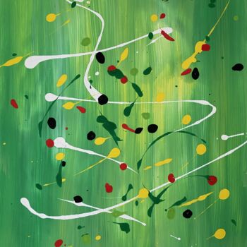Painting titled "LES MOTS DU VENT " by Cathryn H, Original Artwork, Acrylic