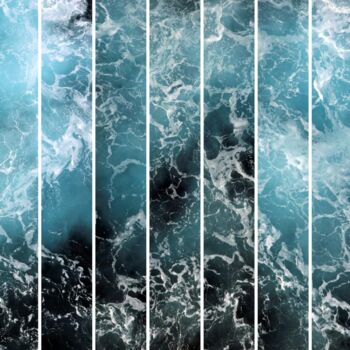 Photography titled "Fragments de vagues" by Daniel Gautier, Original Artwork, Aluminium