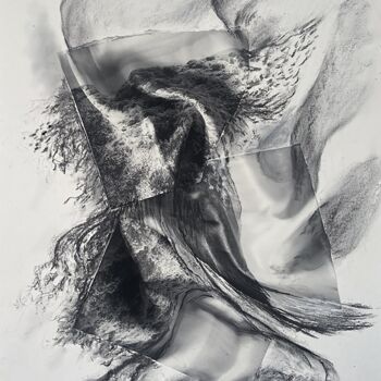 Dessin intitulée "Photofusain 8" par Claudia Vialaret, Œuvre d'art originale, Fusain