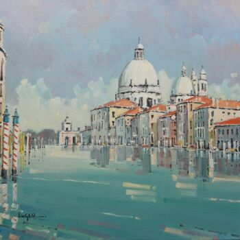Painting titled "Venise le Grand Can…" by Philippe Euger, Original Artwork, Oil