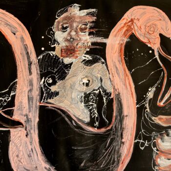 Drawing titled "THE UNCONSCIOUS BAL…" by Vicente Occhionero, Original Artwork, Ink