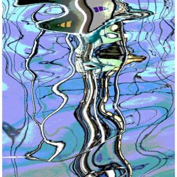 Painting titled "Reflets marins Norm…" by Daniel Gautier, Original Artwork, Acrylic