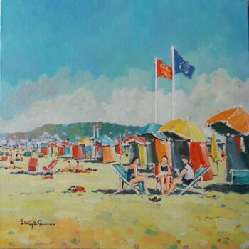 Painting titled "Eté à Deauville" by Philippe Euger, Original Artwork, Oil