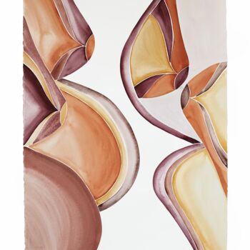 Drawing titled "In utero II " by Virginie Rasmont, Original Artwork, Watercolor