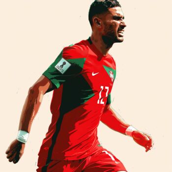 Malerei mit dem Titel "Moroco playeur" von Agence Marcel, Original-Kunstwerk