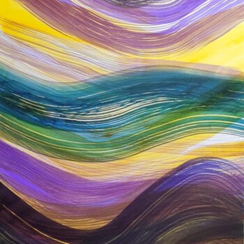 Painting titled "Jardin Zen N°1" by Bernard Bonnet, Original Artwork, Acrylic