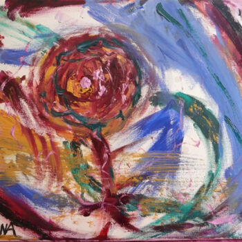Peinture intitulée "Jardin Matinal " par Lumina Wang, Œuvre d'art originale, Huile