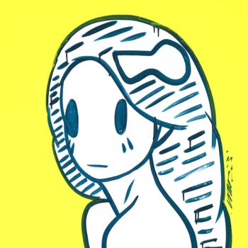 Painting titled "Blanco Venus Yellow…" by Takeru Amano, Original Artwork, Acrylic