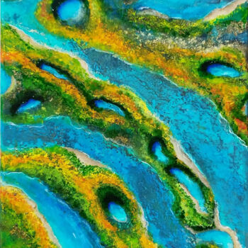 Painting titled "Archipel II" by Clauzan, Original Artwork, Acrylic