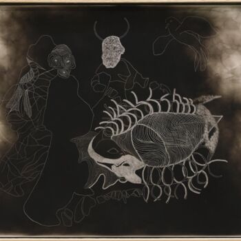 Drawing titled "Mood Board (# squel…" by Muriel Malchus, Original Artwork, Paper