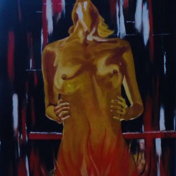 Painting titled " Chaleur" by Esdez, Original Artwork, Oil