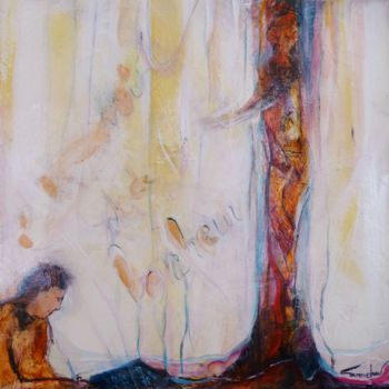 Peinture intitulée ""Bonheur de te voir…" par Marie Laplace, Œuvre d'art originale, Acrylique