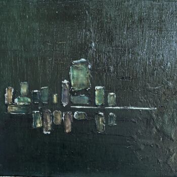 Painting titled "Le Caméléon " by Laurent Bibas , Original Artwork, Oil