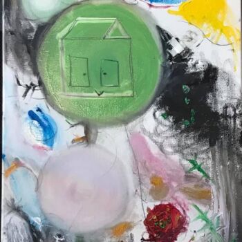 Painting titled "Home " by Lumina Wang, Original Artwork, Oil
