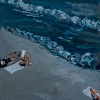 Painting titled "Le jour d'après, 30…" by Andrea Szatmary, Original Artwork, Fabric