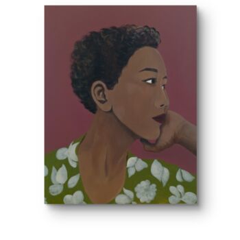 Peinture intitulée "Parfois un portrait" par Laetitia Mamizara, Œuvre d'art originale, Acrylique
