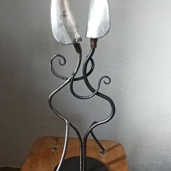 Sculpture titled "A 2" by Thierry Jamme/ Des Choses À Fer, Original Artwork, Metals