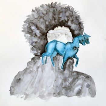 Painting titled "THE ONE WHO FEELS B…" by Nathalie Talec, Original Artwork, Watercolor