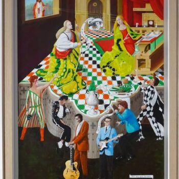 Painting titled "And Then Came The M…" by Paul Sullivan, Original Artwork, Acrylic Mounted on Wood Stretcher frame