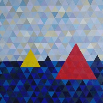 Painting titled "Partir seul ailleur…" by Géqi, Original Artwork, Acrylic
