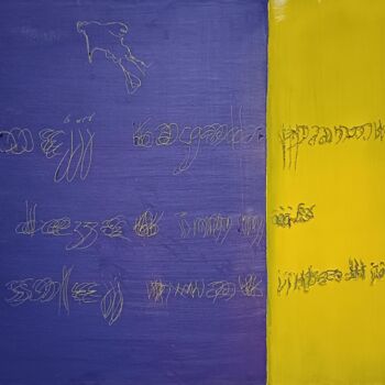 Peinture intitulée "L'oeil regarde pano…" par Géqi, Œuvre d'art originale, Acrylique