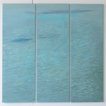 Painting titled "Veules-les-Roses" by Aude Monier, Original Artwork, Acrylic Mounted on Wood Stretcher frame