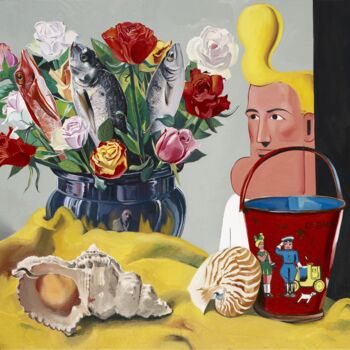 Painting titled " Le Bouquet de Mer" by Herr Seele, Original Artwork, Oil