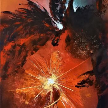 Painting titled "METAMORPHOSE" by Patrice Bru, Original Artwork, Acrylic