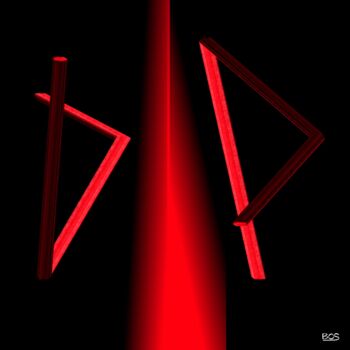 Dessin intitulée "Rayon Rouge 5" par Olivier Bosquillon Alias Bos, Œuvre d'art originale, Papier