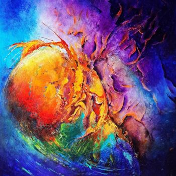 Painting titled "ALDEBARAN" by Patrice Bru, Original Artwork, Acrylic