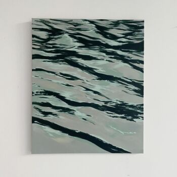 Painting titled "Andaman sea, jour g…" by Aude Monier, Original Artwork, Acrylic Mounted on Wood Stretcher frame