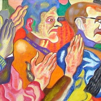 Art textile intitulée "" Ces mains qui me…" par Lautum, Œuvre d'art originale, Huile