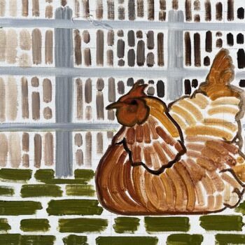 Peinture intitulée "Ma cocotte " par Amélie Romet, Œuvre d'art originale, Huile