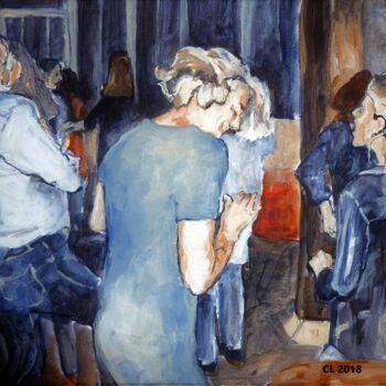 Peinture intitulée "Fête 7" par Carole Leprince, Œuvre d'art originale, Acrylique