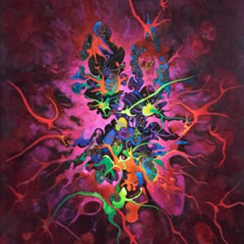Peinture intitulée "heartat" par Christophe Challier, Œuvre d'art originale, Huile