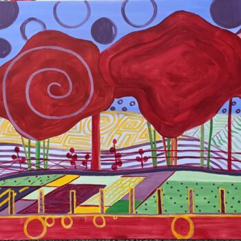 Painting titled "Rougigène " by Amélie Romet, Original Artwork, Acrylic