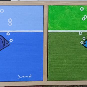 Peinture intitulée "April et James" par Amélie Romet, Œuvre d'art originale, Acrylique Monté sur Châssis en bois