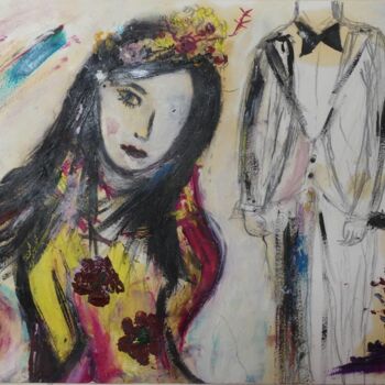 Painting titled "La Caprice d’une Ma…" by Lumina Wang, Original Artwork, Charcoal