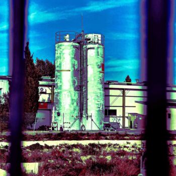 Photography titled "L'usine" by Christian Lefevre, Original Artwork, Aluminium