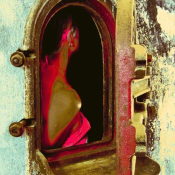 Printmaking titled "La captive" by Christian Lefevre, Original Artwork, Aluminium