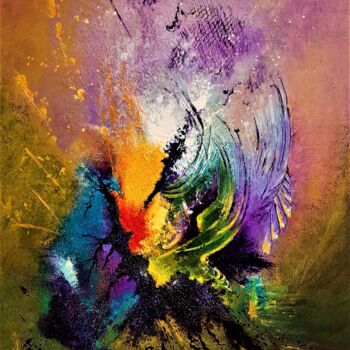 Painting titled "FURIE" by Patrice Bru, Original Artwork, Acrylic
