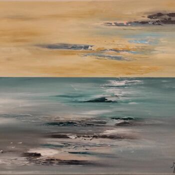 Painting titled "48. Coucher de sole…" by Magali Martin, Original Artwork, Acrylic