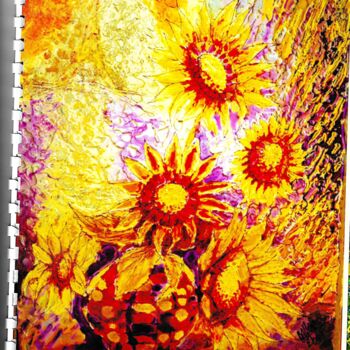Sculpture titled "Tournesols 001" by Danart, Original Artwork, Resin